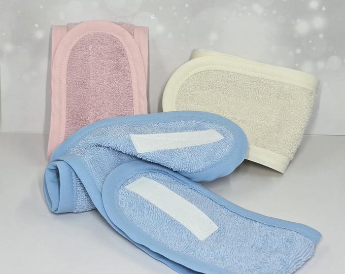 Spa Headband: Adjustable Facial band, Makeup,mask,skincare routine.washing face. Cotton hairband.longer  hairband.
