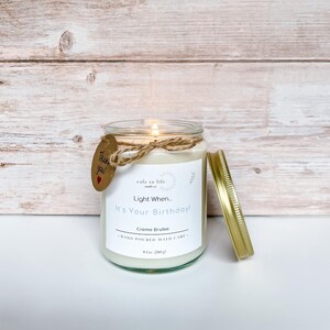 Birthday gift | Scented soy candle | Custom gift | Gift for friend | Happy birthday candle