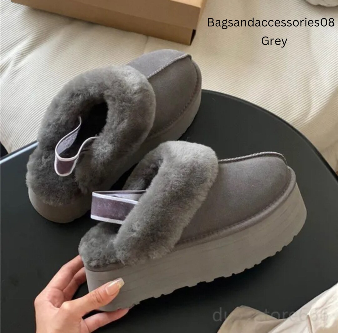 Ugg Dupes Thick Sole Slippers House Slippers Fluffy Etsy