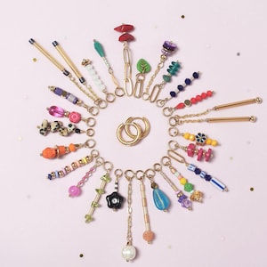 Customizable Huggie Hoops: Mix and Match Gemstone & Crystal Charms