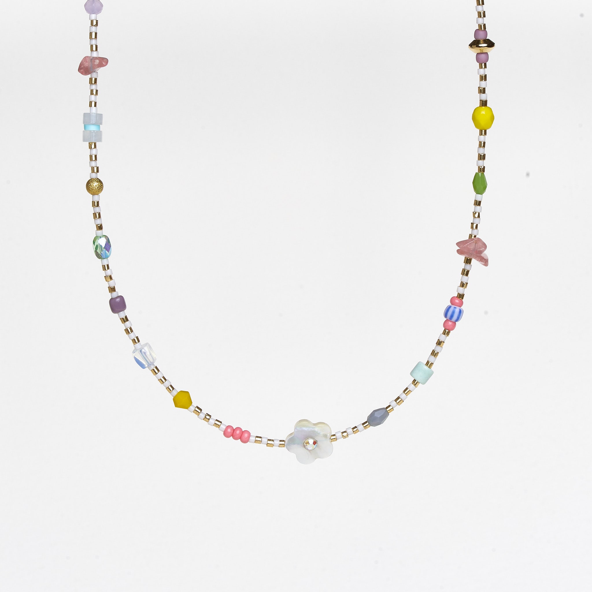 【Mikshimai】 LOVESICK BEADS NECKLACE Colorful Handmade Beaded Necklace - Stunning Miyuki Beads
