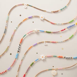 Personalized gift initial Necklace - Stackable  Necklace - Choker necklace - Colorful necklace - Pearl Necklace - Personalized gift idea