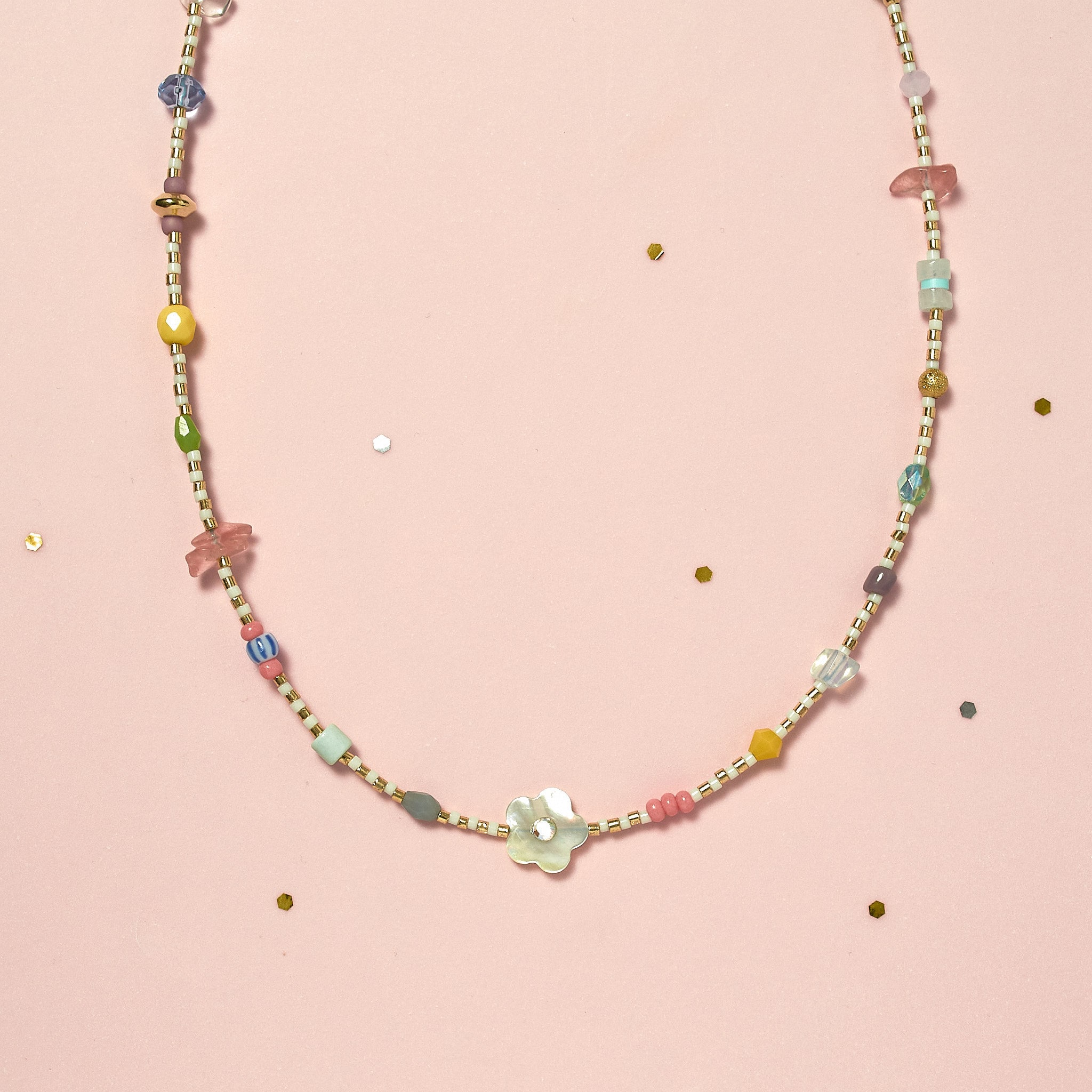 【Mikshimai】 LOVESICK BEADS NECKLACE Colorful Handmade Beaded Necklace - Stunning Miyuki Beads
