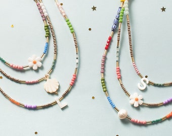 Gepersonaliseerde ketting - Vriendschapsketting - Kralenketting - Boho Sieraden - Kleurrijke sieraden - Parelketting - Gepersonaliseerde sieraden