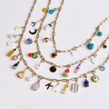 Personalized Initial Charm Necklace: 18K Gold Plated, Custom Beaded Jewelry product logo