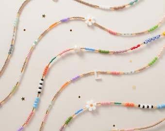 Personalisierte Perlen Initial Halskette: Perlmutt Choker
