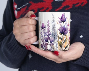 Boho Wildflowers 4 | Cottagecore Coffee Mug |Flowers Mug | Floral Mug | Flower Garden Lover | Gift for Her | Lavender Mug