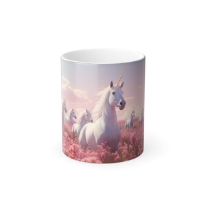 Unicorn Power Color Morphing Mug, 11oz | Unicorn Coffee Cup | Unicorn Mug | Color Changing Mug