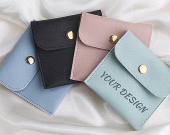 Sacos de embalagem de colar impressos com logotipo personalizado, 100 peças, bolsa de embalagem de joias personalizada com seu logotipo/texto, 8x8cm, envio rápido
