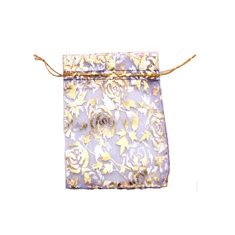 100 sacs en organza doré rose, pochette pour cadeaux de mariage avec cordon de serrage, pochette à bijoux pochette cadeau de fête pochette pour bonbons #3 Purple