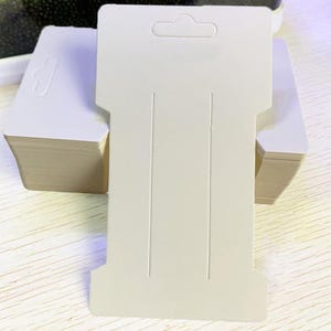 Tarjetas de exhibición personalizadas para accesorios para el cabello, pinzas para el cabello, alfileres, esquinas redondeadas rectangulares, soportes para tarjetas de exhibición de joyas.