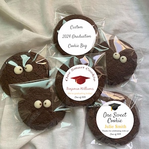 Personalized Graduation Cookie Bags with stickers, Gift  Cookie Bag Favors for College Grad, Custom Graduation Candy Label with your text