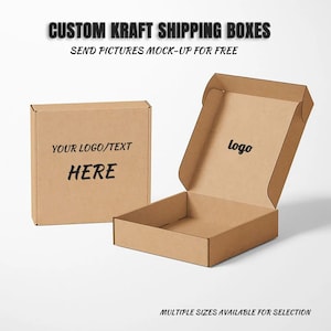 Cajas de envío personalizadas de cartón Kraft Mailer de 5 piezas, caja de correo personalizada para negocios/Baby Shower/dama de honor, envío rápido, ecológico