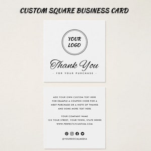 Cartão de visita quadrado impresso personalizado, cartões de visita personalizados com seu logotipo/texto, dupla face, cartões de corretor de imóveis, envio rápido, comprovante grátis