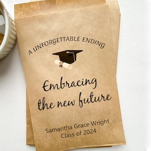 Personalized Graduation Cookie Buffet Bags, Graduation Favor Bags, Grad Party Decor, Custom Cookie Bags with your design, Candy Favor Bags