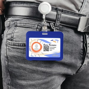 Suporte de crachá de identificação de plástico deslizante personalizado, suporte de cartão personalizado, manga de crachá de trabalho de plástico para escritório, escola, fábrica, cartão de identificação, cartões de crédito