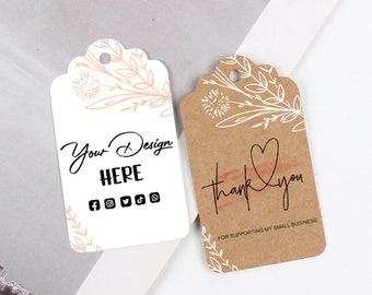 1.7*2.79&#39;&#39; Custom Hang Tags, Personalized Logo Text Price Tags Kraft & Paper Gift Tags with Jute for Jewelry Crafts Wedding Birthday Events