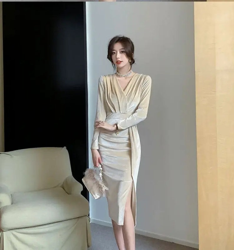 Goddess Velvet Dress, Sexy Evening Autumn & Winter Dress, New Style ...