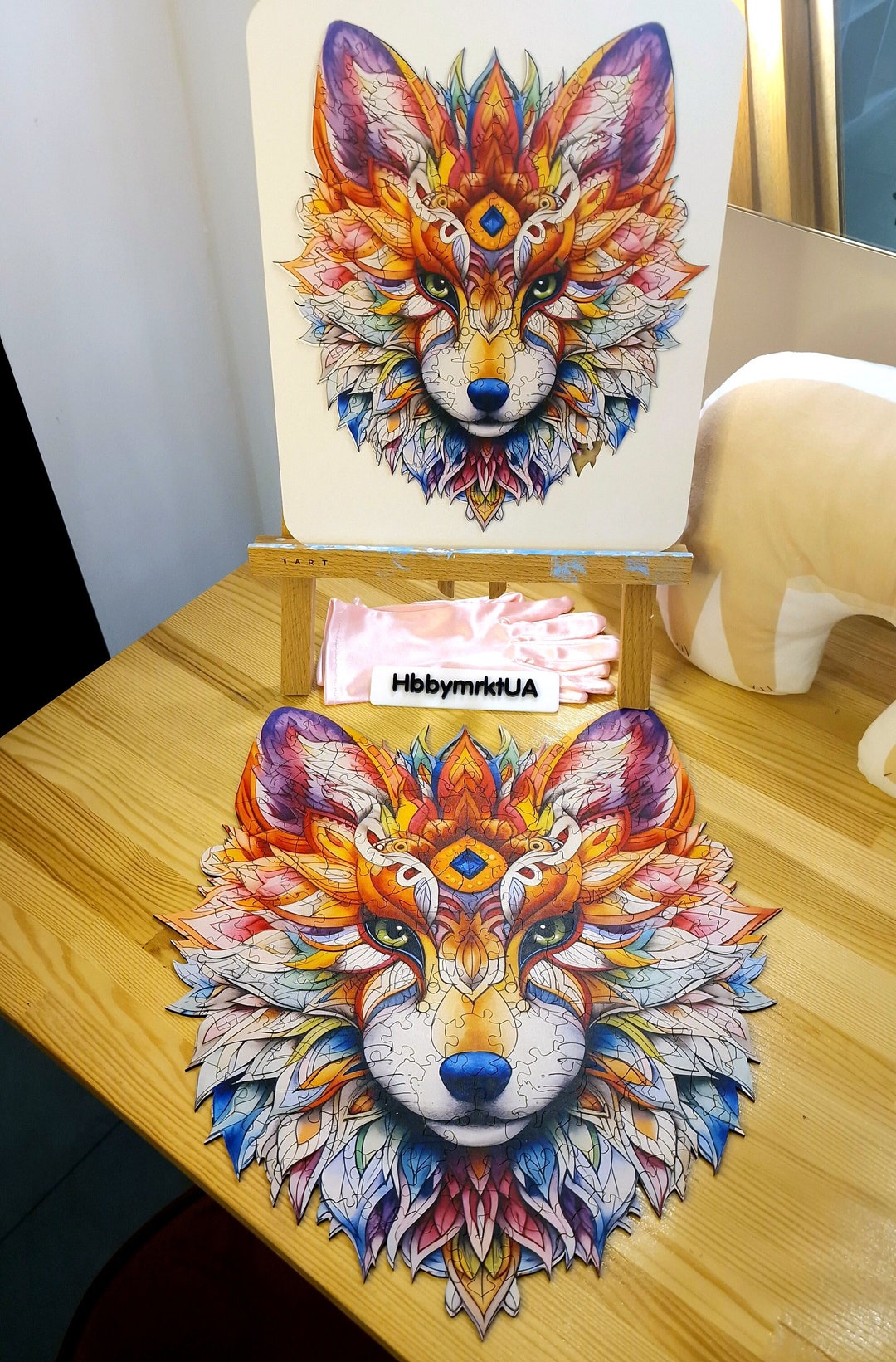 Personalized puzzles for kids fox art jigsaw puzzle animal lover