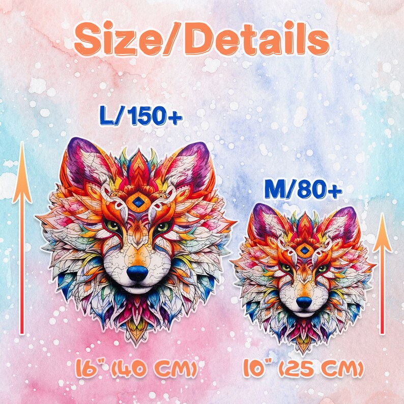 Personalized puzzles for kids fox art jigsaw puzzle animal lover