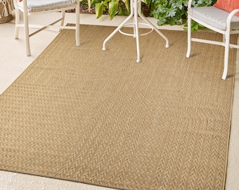 Sisal Look Area Rug, Washable Jute Alternative, Neutral Textured Carpet, Organic Modern Decor, Beige Woven Mat, Coastal Farmhouse Accent