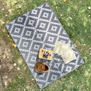 Waterdicht buitentapijt, campertapijt, plastic tapijt, strotapijt, campingdecor, camperaccessoires, tentkampeergeschenken, ornament levensonderhoud bestelwagen, picknickmat