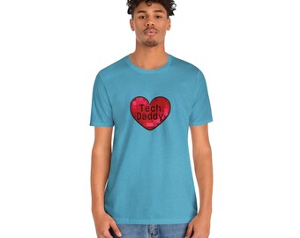 Tech Daddy Pixel Heart - Unisex Tee