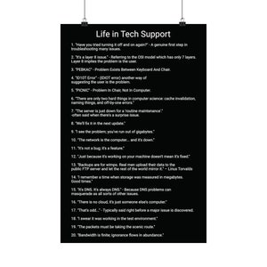 Life in Tech Support - Matte Vertikales Poster