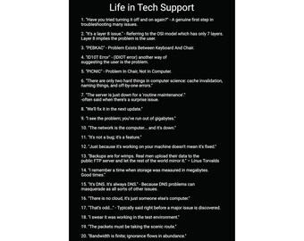 Life in Tech Support - Matte Vertical Poster