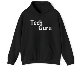 Tech Support "Tech Guru" Unisex Hooded Sweatshirt - Your Cozy Companion in Tech!