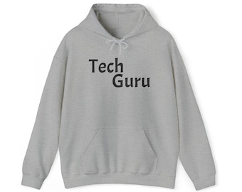 Tech Support "Tech Guru" Unisex Hooded Sweatshirt - Your Cozy Companion in Tech!