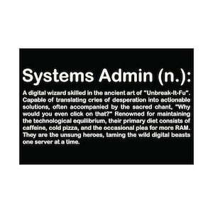 System Definiton Matte Poster