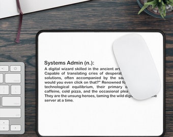 Sys Admin Definition Gaming Mouse Pad