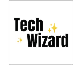 Tech Wizard - Classic Square Sticker