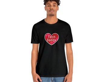 Tech Daddy Pixel Heart - Unisex Tee V2