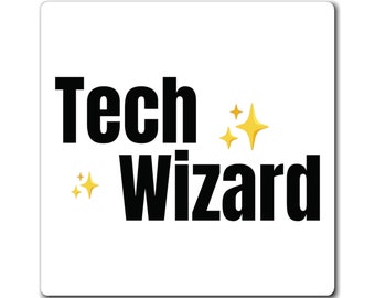 Tech Wizard - Square Magnet