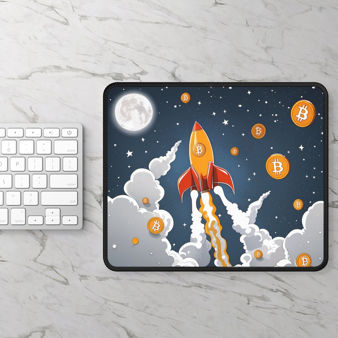 Bitcoin Rocket to the Moon Gaming Mouse Pad - Etsy