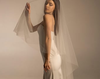 Classic 2 Tier Cathedral Veil | Soft Lace Double Layer for Brides