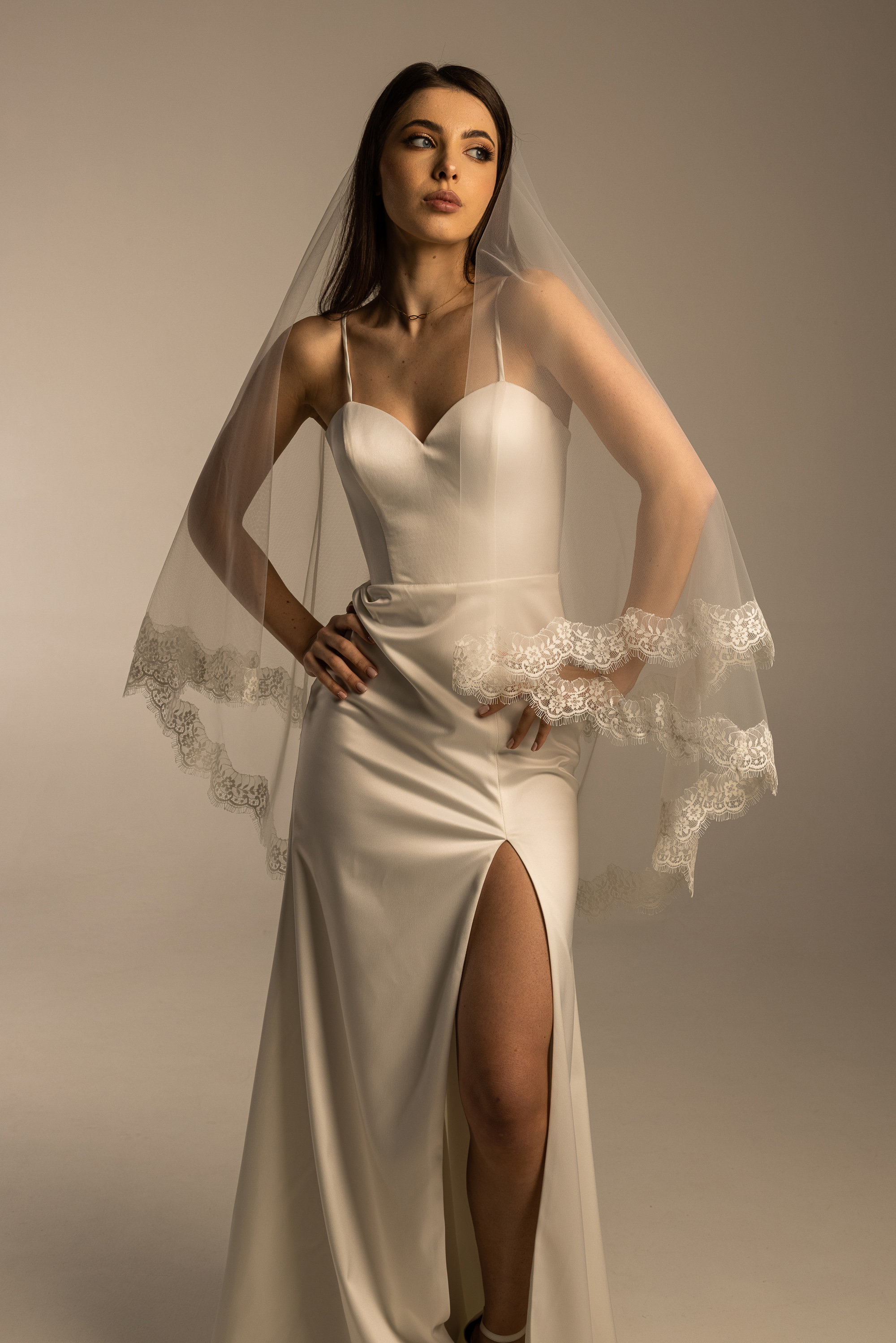 Atelier Bianca Two Tier Lace Veil