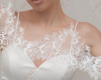 Classic 2 Tier Wedding Veil | Lace Edge Tulle for Brides