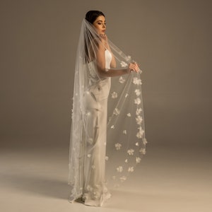 Posh Brides - Romantic Floral Length Design Veil