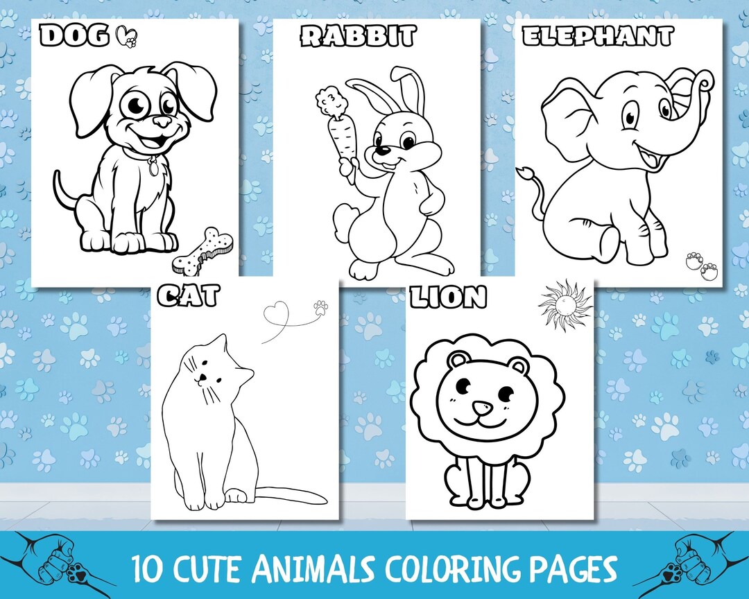 10 Printable Animal Coloring Pictures for Creative and Educational Fun