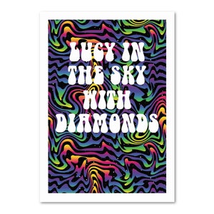 Lyrics to Lucy in the Sky With Diamonds - Etsy
