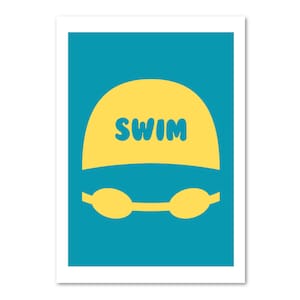 Swim Poster | Swimming Art Print | Water Sports Wall Art | Home Decor | Swimming Competition | October Swimmer