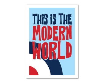 This Is The Modern World Poster | Mod Music Print | Lyrics Wall Art | Home Decor | Vinyl Record Song Words