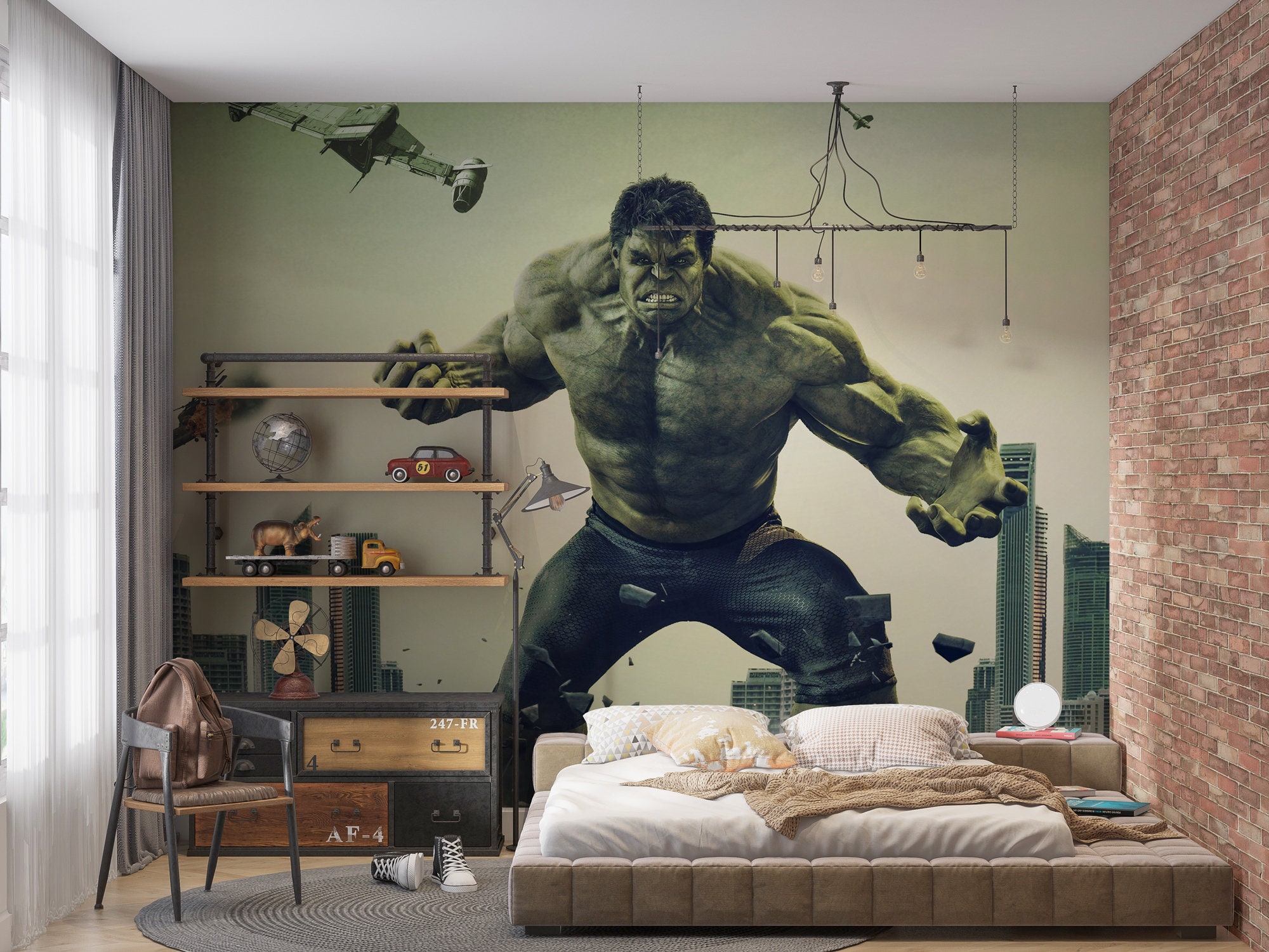 Download wallpaper night, rain, the game, Hulk, Marvel's Avengers