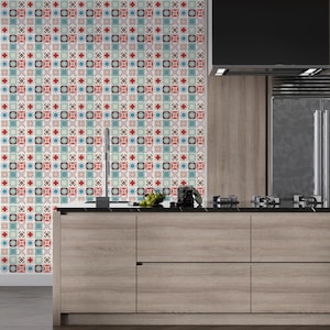 Mosaic Tile Pattern Wallpaper: Peel and Stick Kitchen Decor
