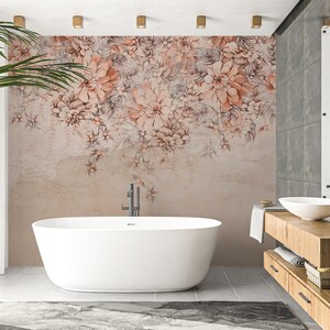 Floral Peel and Stick Wallpaper: Livingroom Jungle Flowers