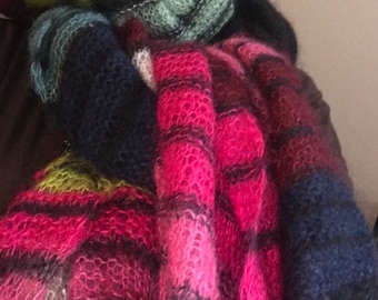 Sjaal "Kleurrijk" - instructies in het Duits en Engels (US Letter)