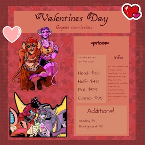 Custom Couples Commission Art (Digital Download)